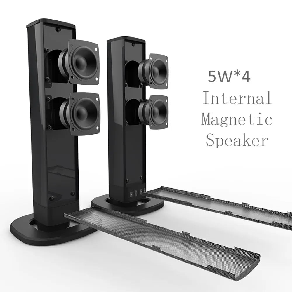 DARUPSUN Portable Surround Sound Bar Bluetooth 2 Speaker in 1 Subwoofer TV Home Theater