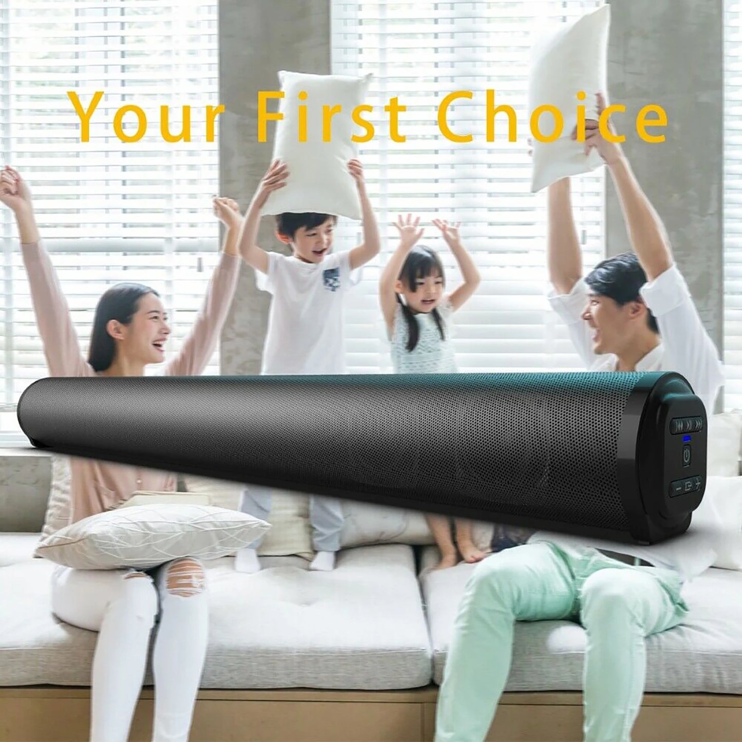 DARUPSUN Bluetooth 5.0 Home TV Sound Bar Speaker System Wireless Subwoofer 3D Surround