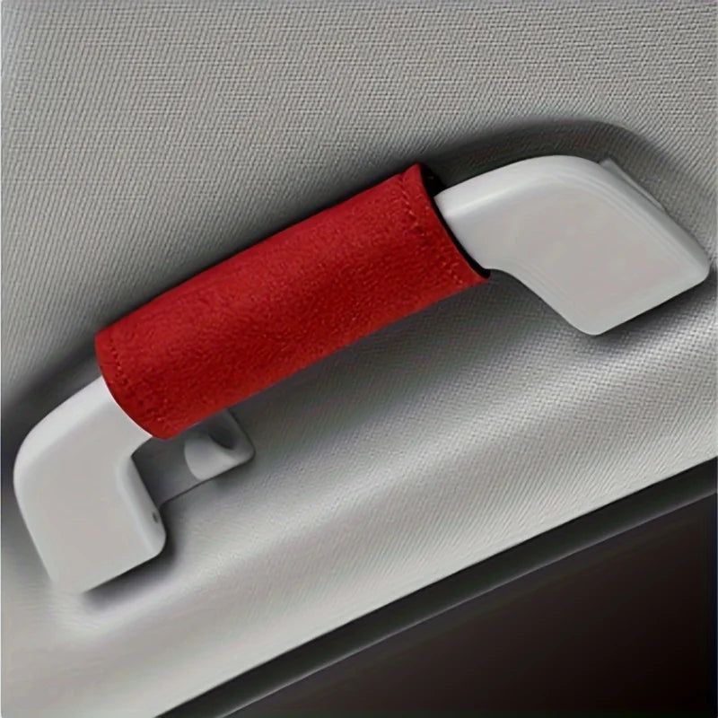 6PCS Car short plush handle cover, car roof protection cover, door handle, anti slip decoration, car interior products