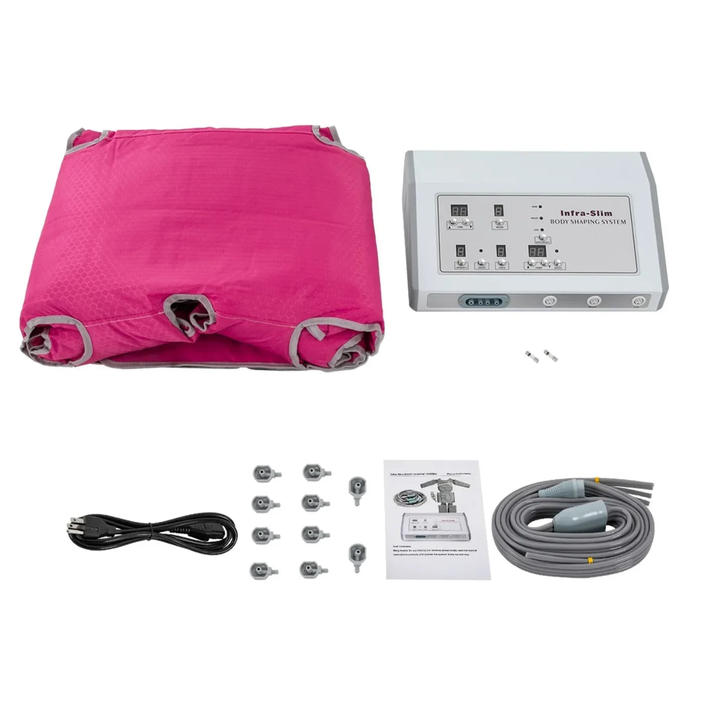 BYMAOCAR 400W 110V Massage Machine Compression Therapy Weight Loss Massage Machine Legs Feet Waist Arms Weight Loss Set (Pink)