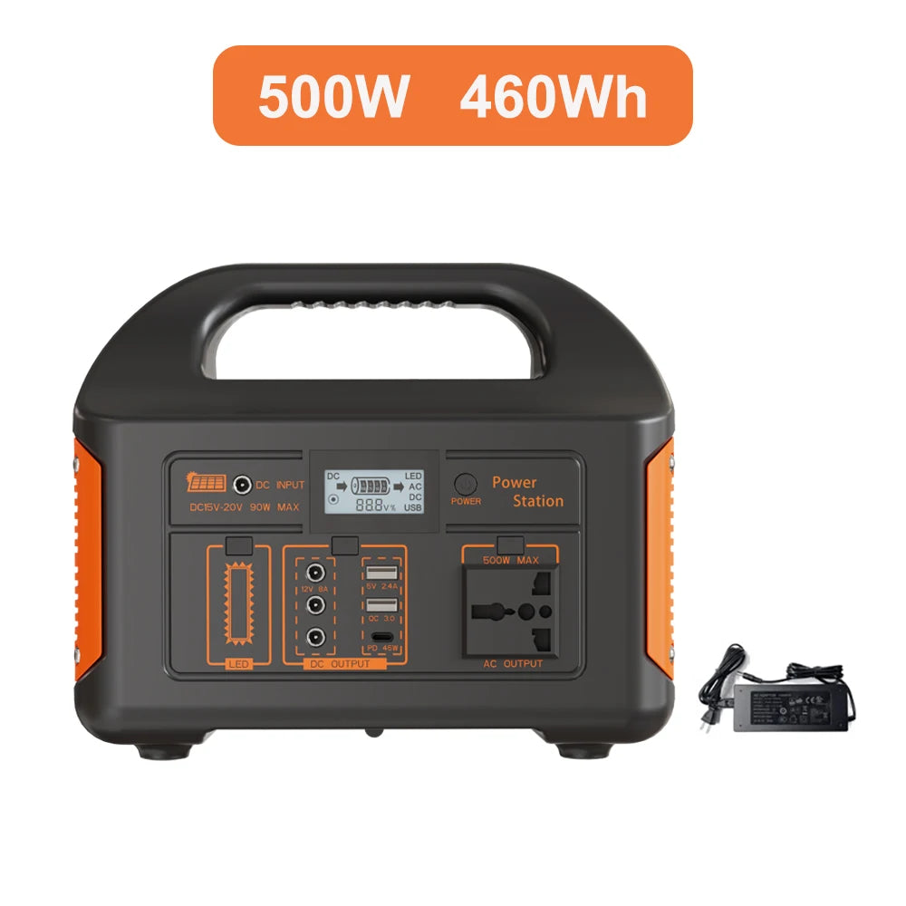 Gaiaray 500W 300W Portable Power Station AC 110V Solar Generator LiFePO4 Battery UPS Emergency Charging Station For Camping Home