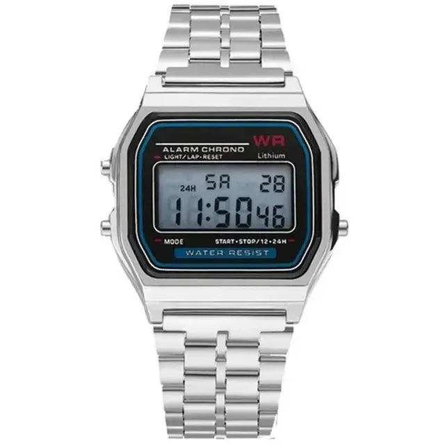 New Women Men Unisex Watch Gold Black Vintage LED Digital Sports Military Wristwatches LED Electronic Digital Present Gift Male