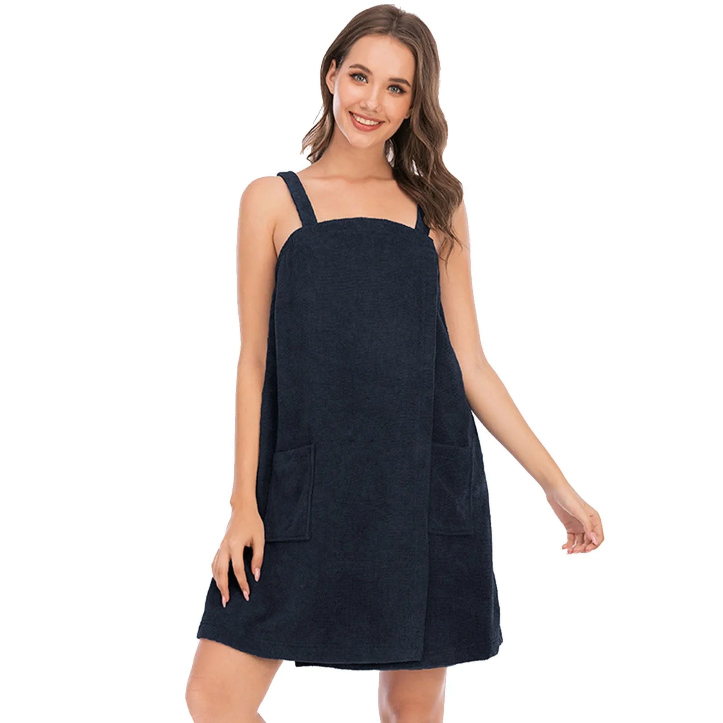 Summer Bathrobe Suspender Pajamas Ladies Bath Dress Beauty Salon Sexy Bathrobe Bath Towel Night Dress Woman Woman Nightwear