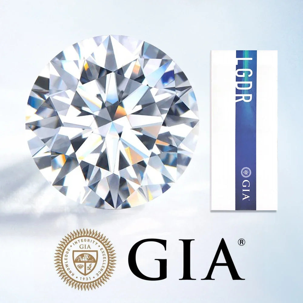 0.3ct 0.5ct 0.8ct 1ct 1.5ct 2ct 3ct Round Lab Grown Diamonds With IGI GIA Certificate CVD HPHT Laboratory Diamond Wholesales