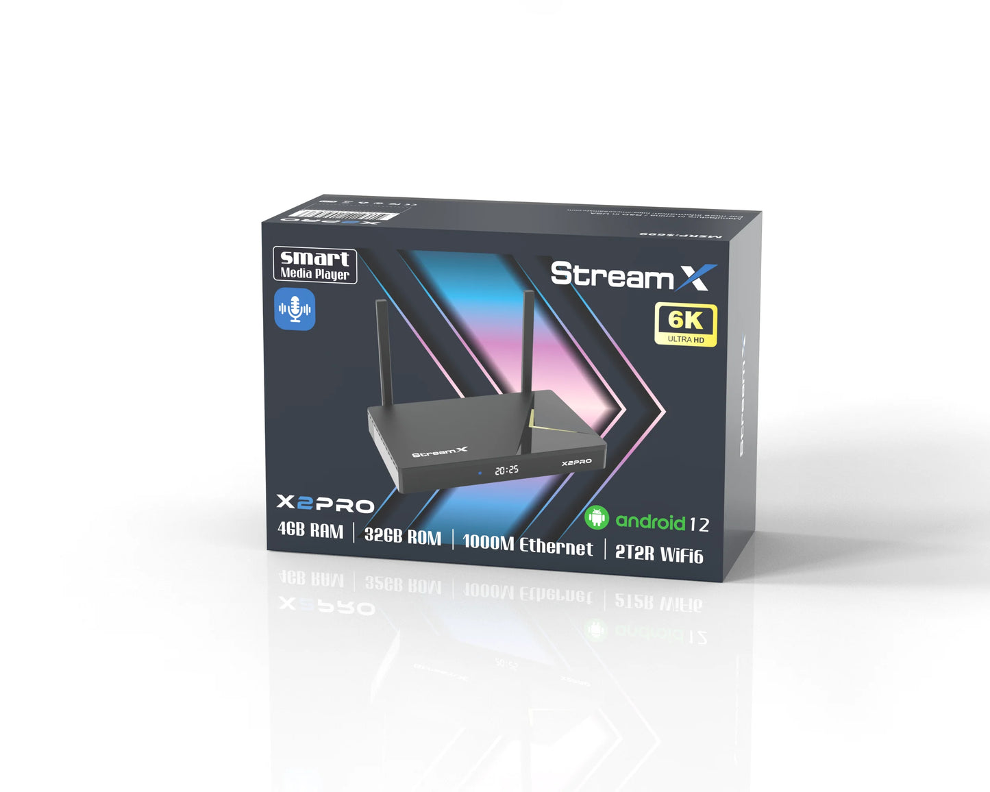 StreamX X2 Pro 4GB RAM 32GB ROM 6K Smart Voice Control Easy to Setup with USB charging