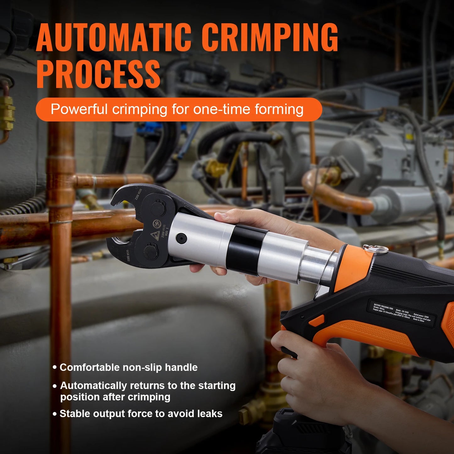 SucceBuy Pro Press Tool 18V Electric Pipe for 1/2inch to 2inch Stainless Steel Copper PEX Brushless Motor 6 Pro Press Jaws