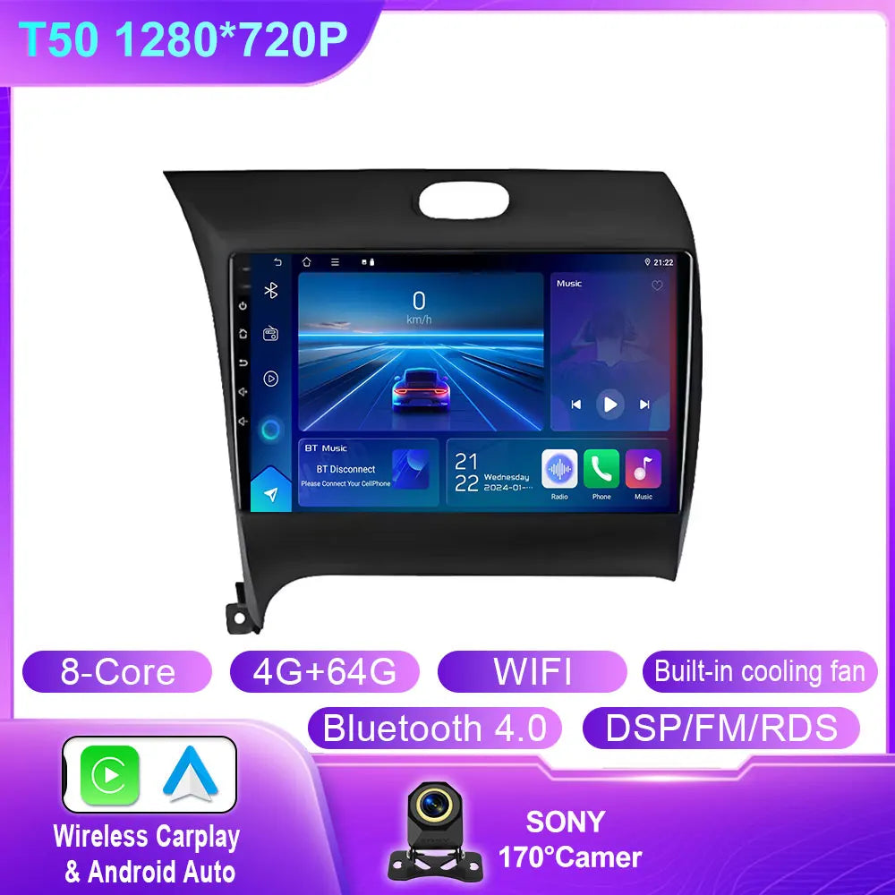 Android 14 For Kia Cerato 3 K3 Forte 2013 2014 2015 2016 2017 2018 Car Auto Radio Multimedia Player Navigation GPS NO 2din DVD