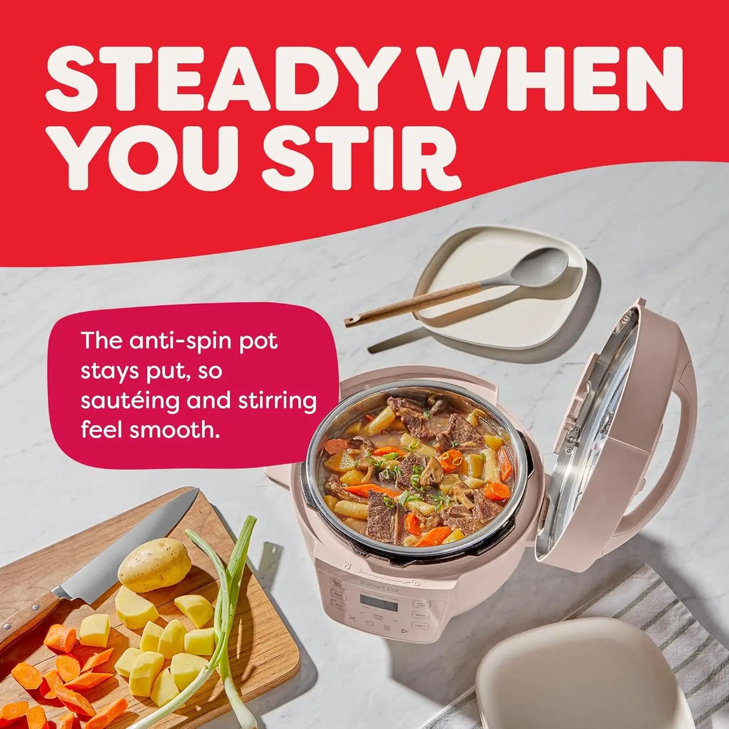 4QT RIO Mini 7-in-1 Multi-Cooker, Pressure Cooker, Slow cook, Sauté, Steam, Rice Maker, Yogurt, & Warmer, Rosewater, 4 Quarts