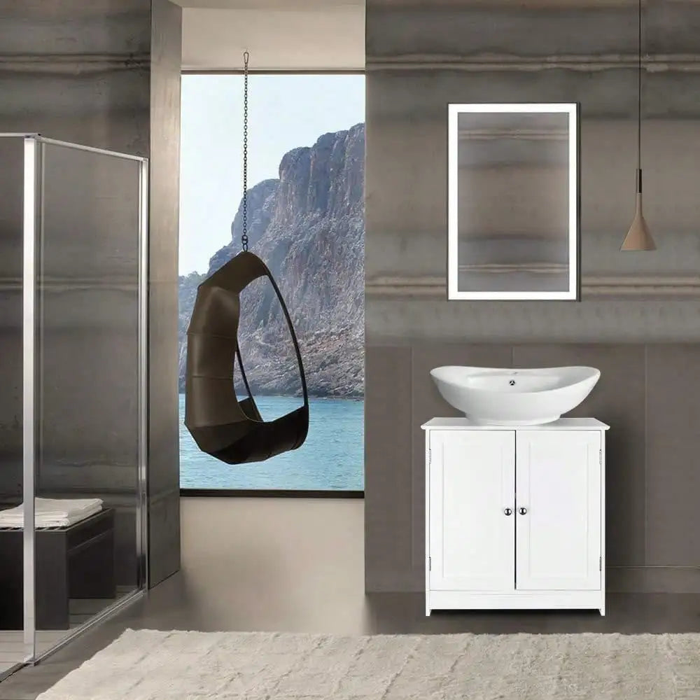 Under Sink Storage Bathroom Vanity with 2 Doors Traditional Bathroom Cabinet
