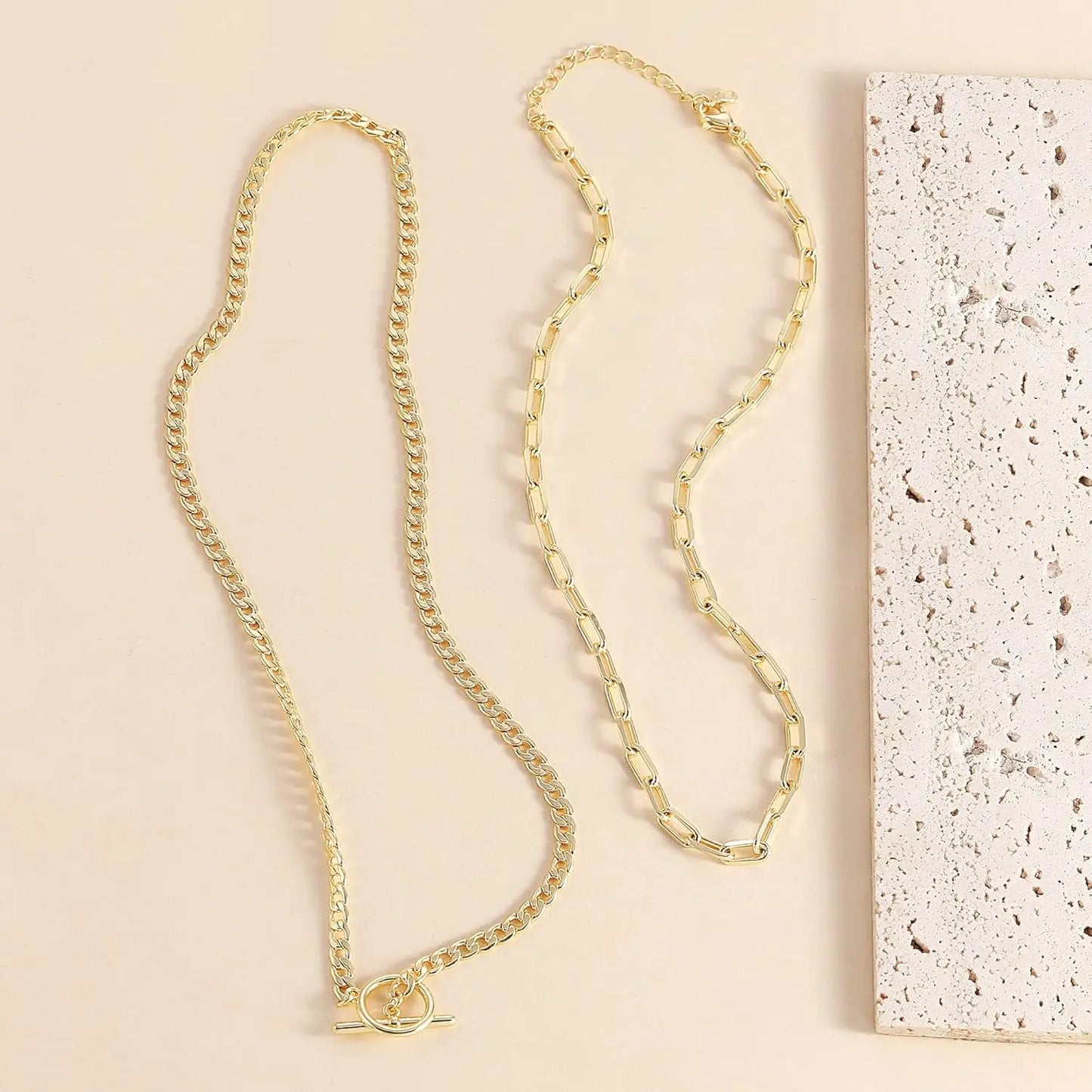 Womens Fashion Jewelry Set Gold Multi Layer Necklace Thick Knot Earrings Cuban Snake Paperclip Chain Twist Rope Geometric Pendan