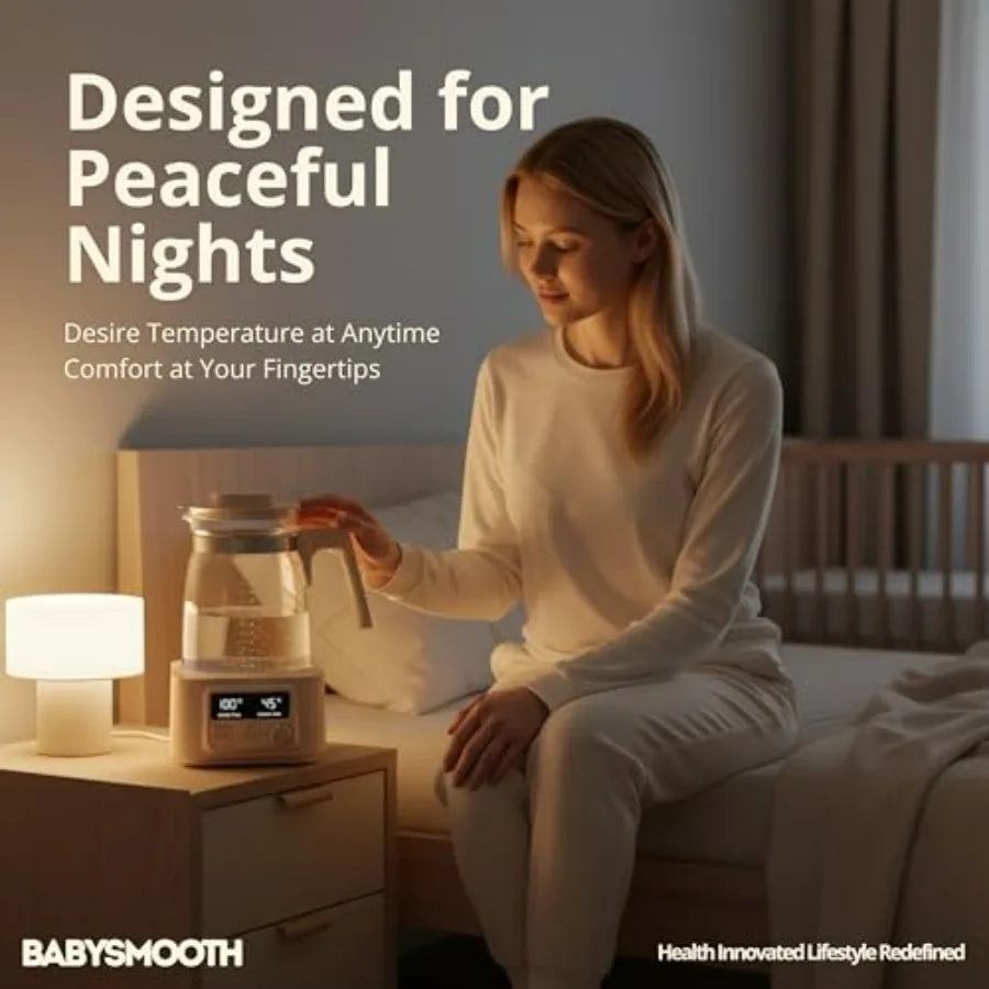 Smart Kettle Pro Electric Glass Kettle 1.3L Ccity Digital LED Display Temperature Control 40-100C Auto Keep Warm Silent Operati