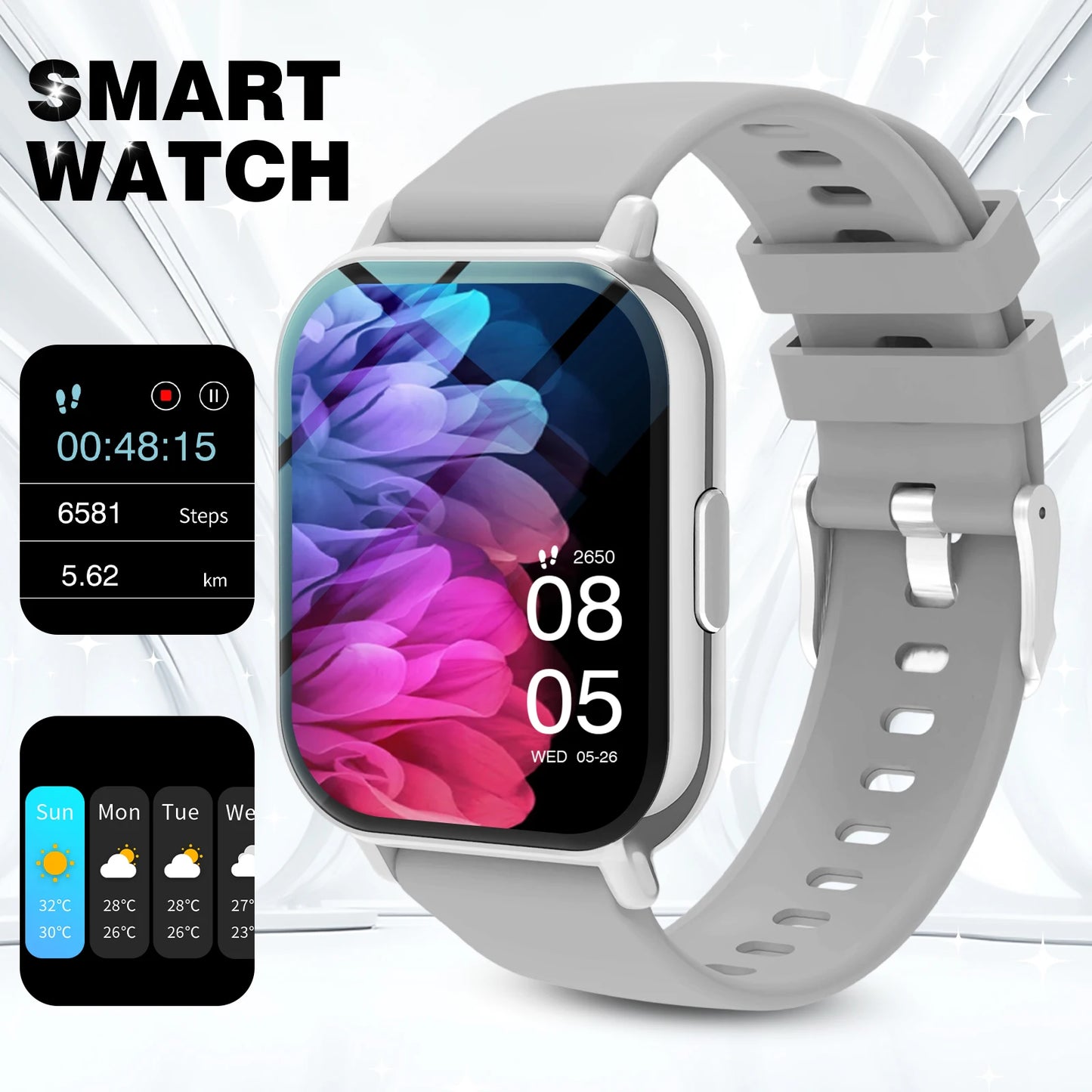New Smart Watch 2025 Military Men Outdoor Sports Fitness Tracker Health Monitoring 1.81Inch Bluetooth Call Smartwatch