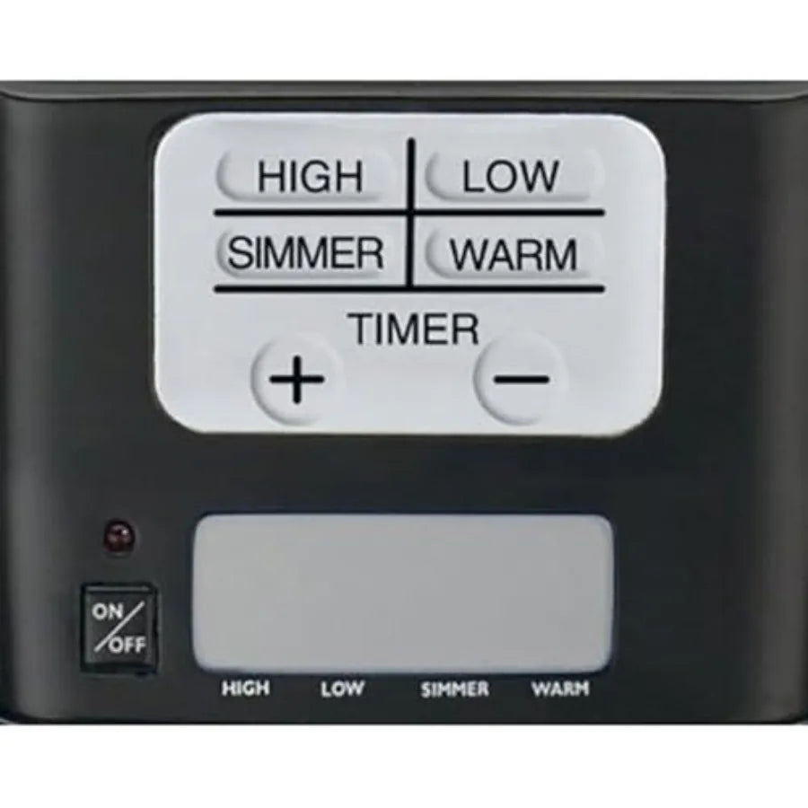 3.5 Quart Programmable Slow Cooker in Brushed Stainless Steel with Enhanced Protection Pack for Home Kitchen Use Black