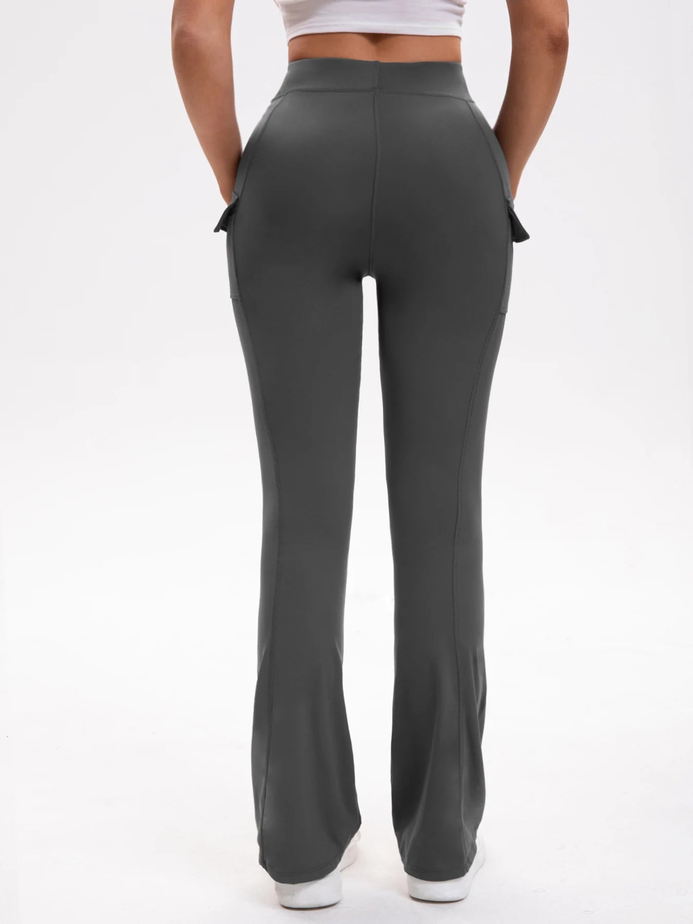 3PCS High Waisted Tummy Control Bootcut Yoga Pants with Pockets Naked Feeling Stretch Workout Casual Pants
