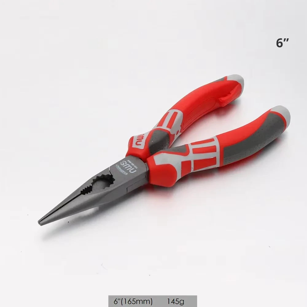 DTCTK Inch Cr-V Steel Wire Pliers Wire Cutter Sharp Nose Pliers Diagonal Nose Pliers Industrial Grade Hand Tools for Electrician