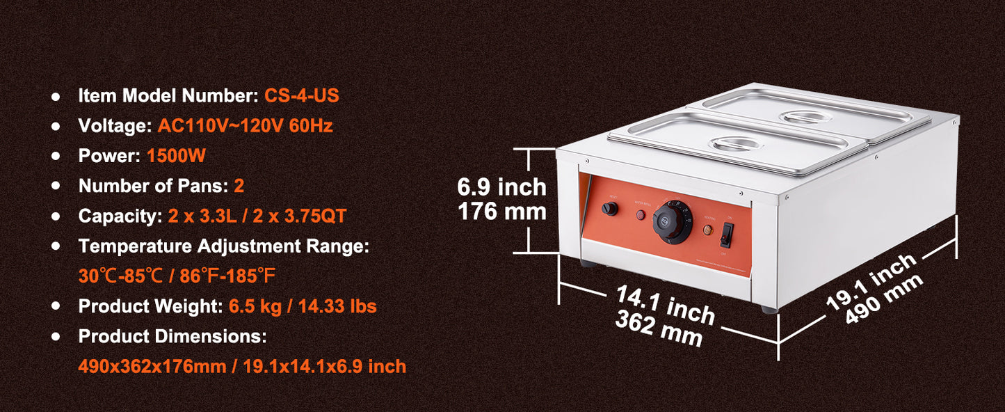 SucceBuy Double Cylinder Electric Chocolate Tempering Machine