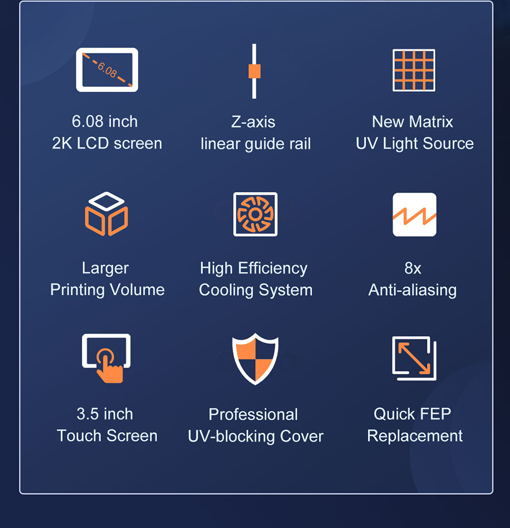 GEEETECH ALKAID LCD 3D Printer UV Light Curing Resin Printing, Large Build Volum 82*130*190 7.48" High Resolution Fast Printing