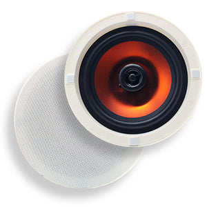 Herdio 6.5” Ceiling Speakers 2-Way Passive Speaker System 300 Watts Home Theater Subwoofer Indoor Outdoor Sound Box A Pair