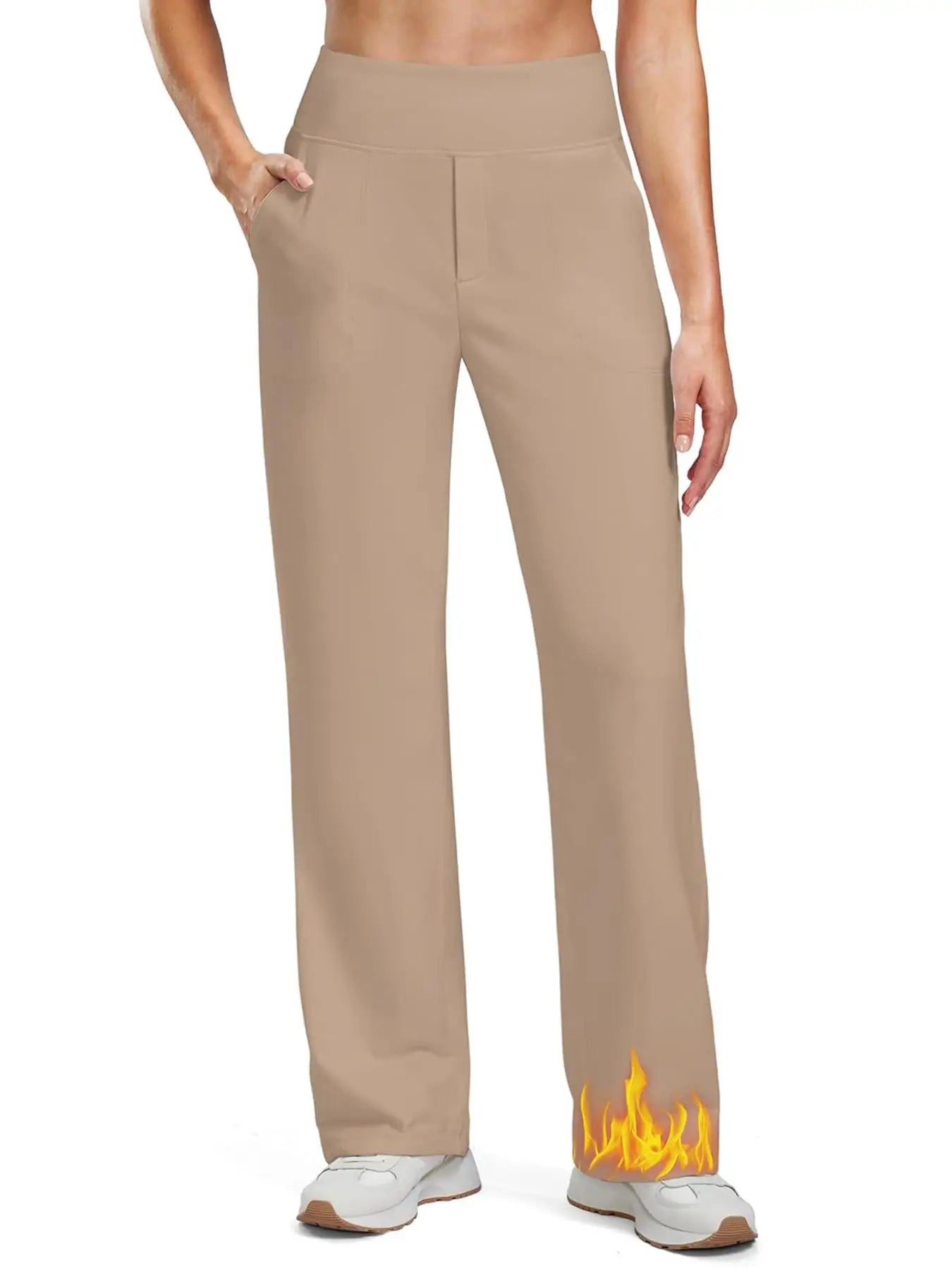 3pcs Women's High-Waisted Straight-Leg Pants - Comfortable Loose Pocket Pants, Stylish Versatile Winter Casual Essential