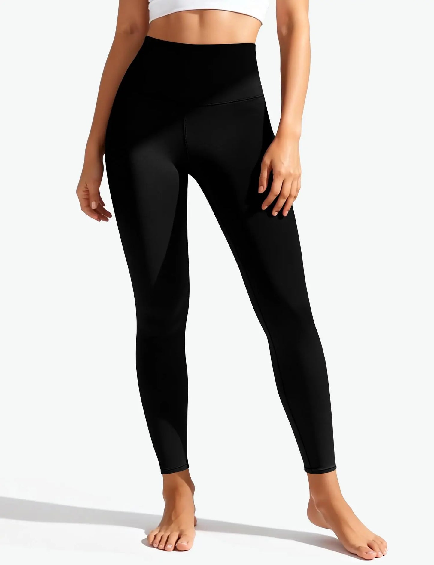 High Waisted Leggings for Women - Tummy Control Pants Non See Through Workout Soft Yoga Pants for Running Plus Size