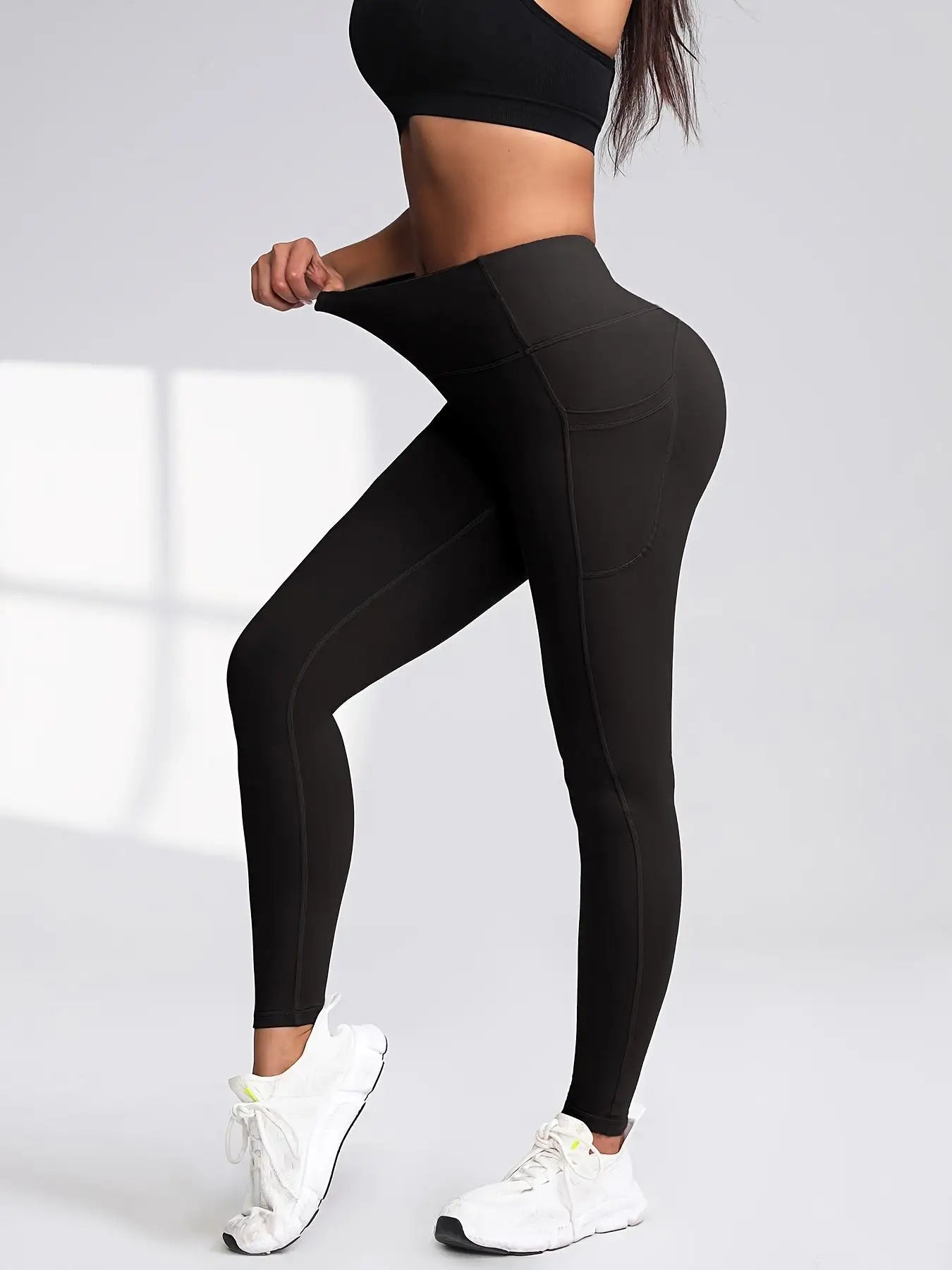 3 Pack Women's High Waisted Tummy Control Leggings with Pockets - Super Soft Stretchy  Running Workout Pants, Machine Washable