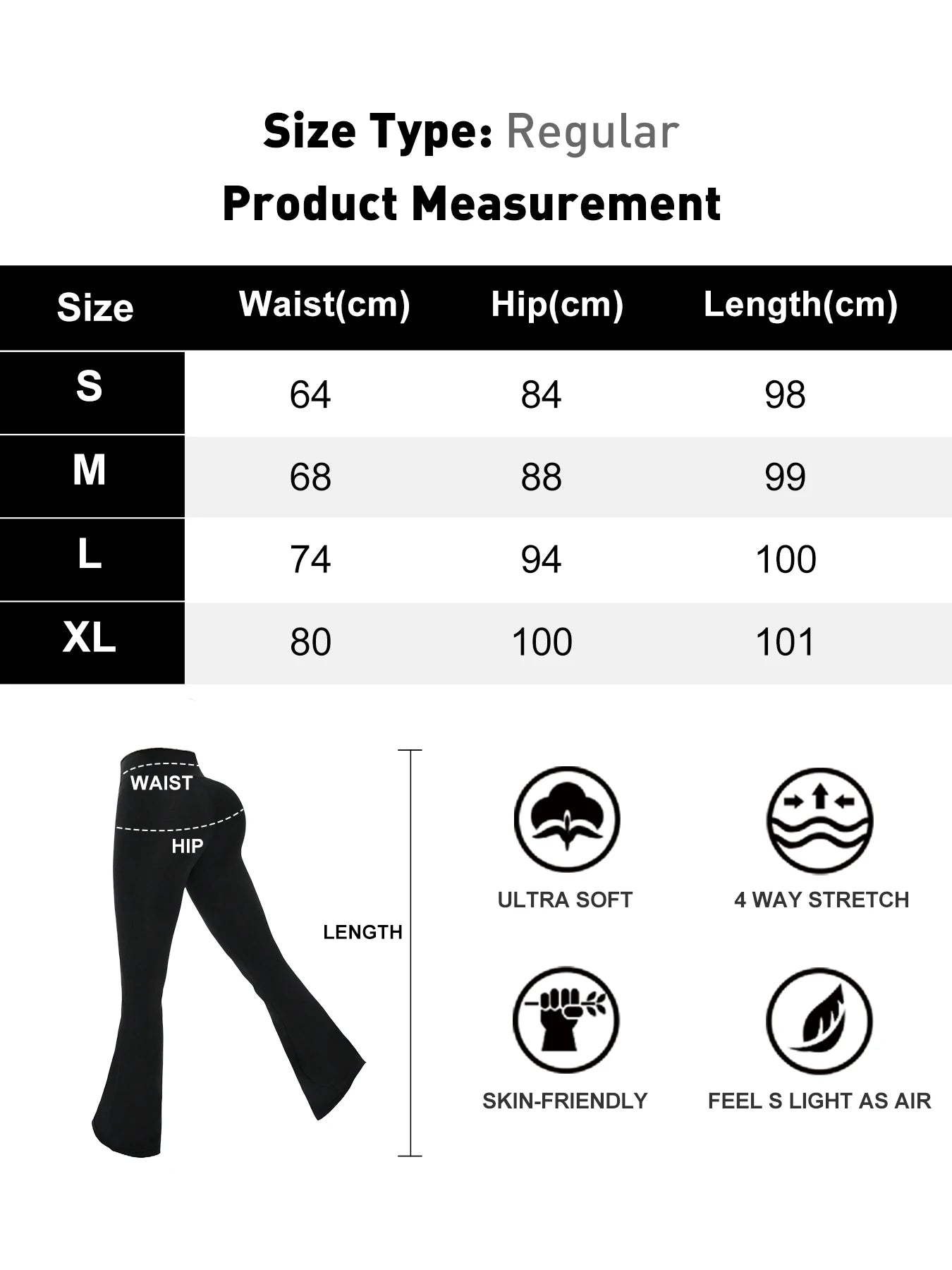 3-Pack Women's Solid Skinny Flare Leg Pants,High Waist Stretch Flared Pants, Sports Yoga Pants Compression Leggings Running Fitn