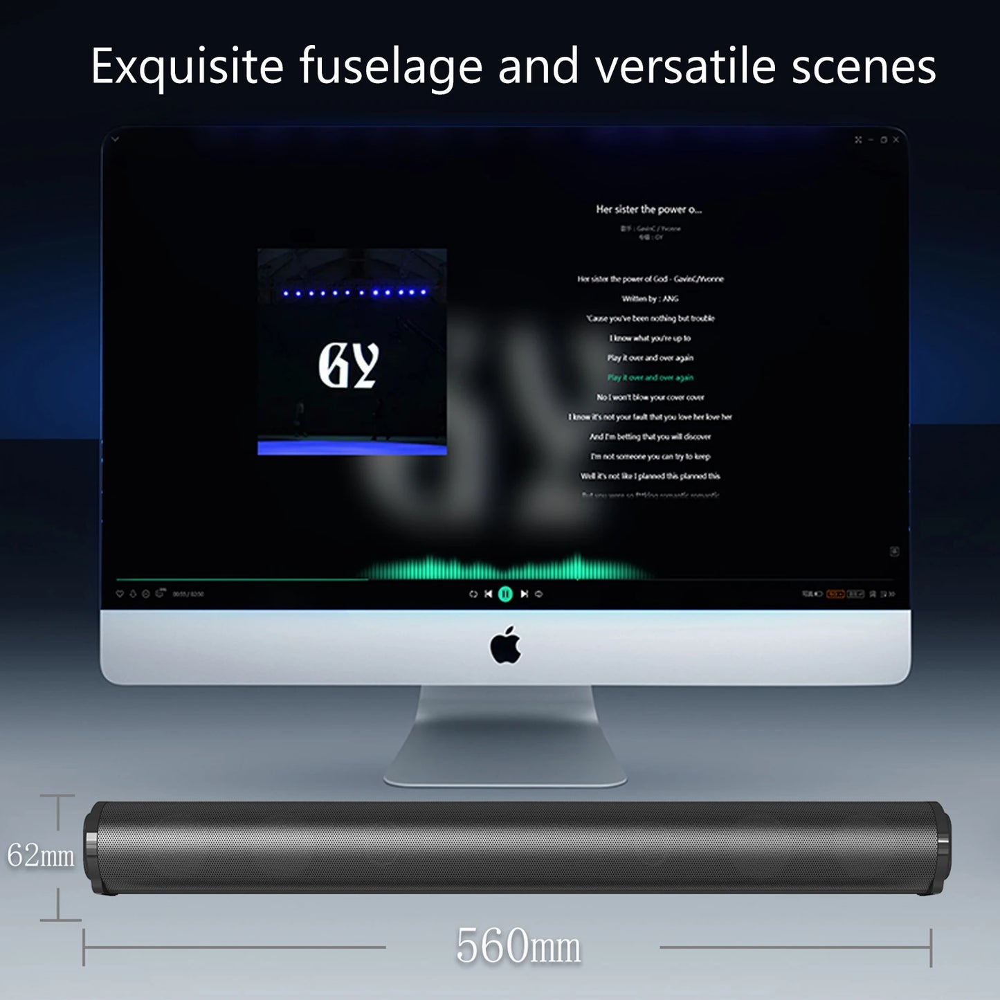 DARUPSUN Bluetooth 5.0 Home TV Sound Bar Speaker System Wireless Subwoofer 3D Surround