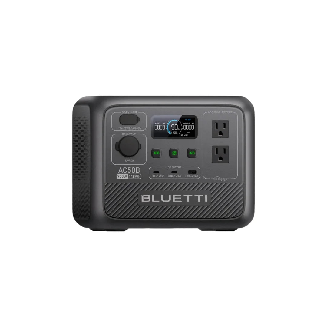 BLUETTI AC50B Portable Power Station | 700W 448Wh Compact Reliable Energy for Outdoor and Emergency Use