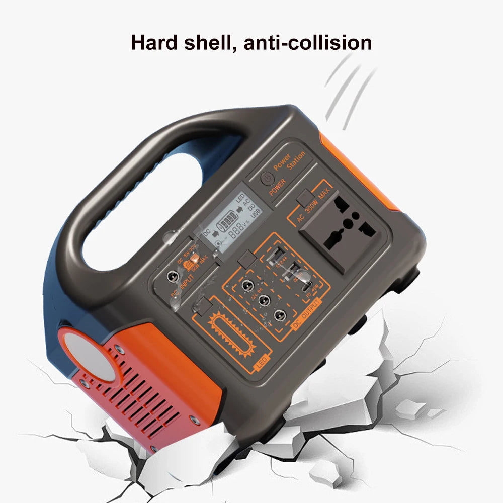 GaiaRay 300W 500W 460Wh Portable Power Station Solar Generator AC 110V Emergency Power Plant Camping Power Bank for Travel Home