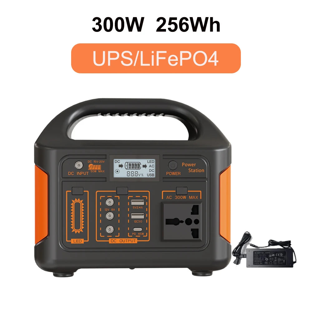 GaiaRay 300W 500W 460Wh Portable Power Station Solar Generator AC 110V Emergency Power Plant Camping Power Bank for Travel Home