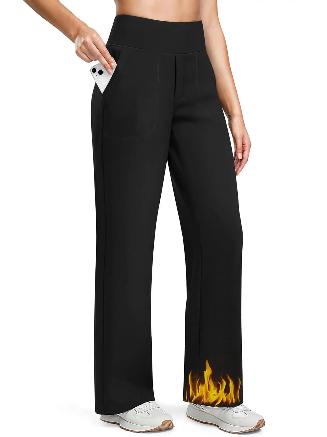 3pcs Women's High-Waisted Straight-Leg Pants - Comfortable Loose Pocket Pants, Stylish Versatile Winter Casual Essential