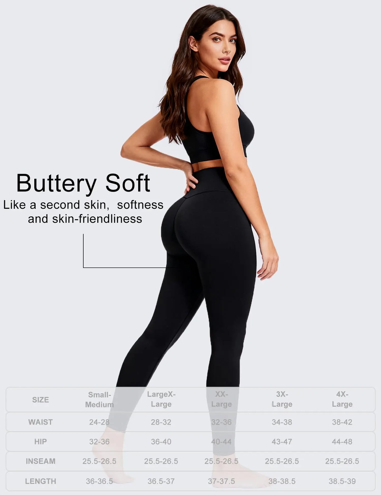 High Waisted Leggings for Women - Tummy Control Pants Non See Through Workout Soft Yoga Pants for Running Plus Size