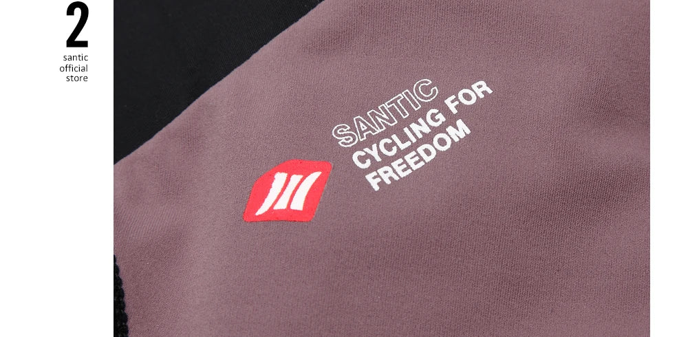 Santic Women's Cycling Long Pants with 3D Padded Breathable Mesh Reflective MTB Biking Tights Bicycle Leggings Sports Trousers