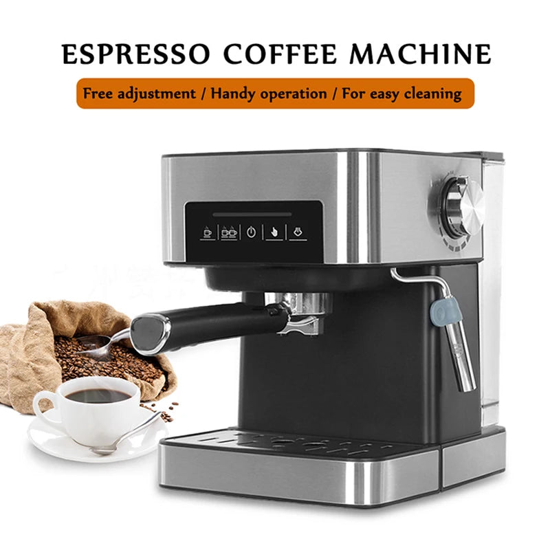 LZHZXY Espresso Coffee Machine 20 Bar Steam Semi Automatic Touch Screen