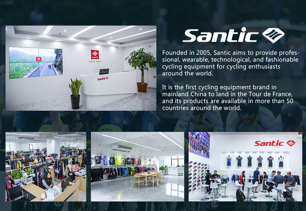 Santic Women's Cycling Long Pants with 3D Padded Breathable Mesh Reflective MTB Biking Tights Bicycle Leggings Sports Trousers