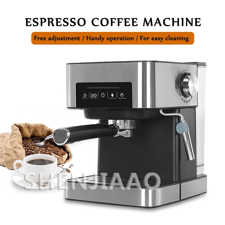 LZHZXY Espresso Coffee Machine 20 Bar Steam Semi Automatic Touch Screen