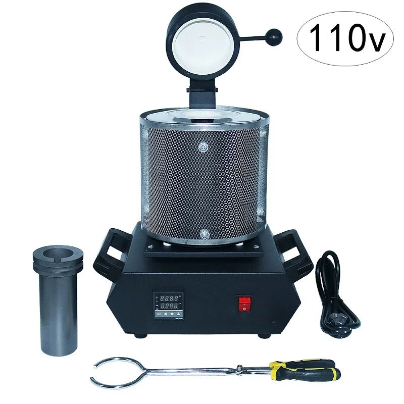 3KG Digital Heating Capacity Refining Precious Metal Silver 2100W Gold Melting Furnace Machine Jewelry Casting Tool