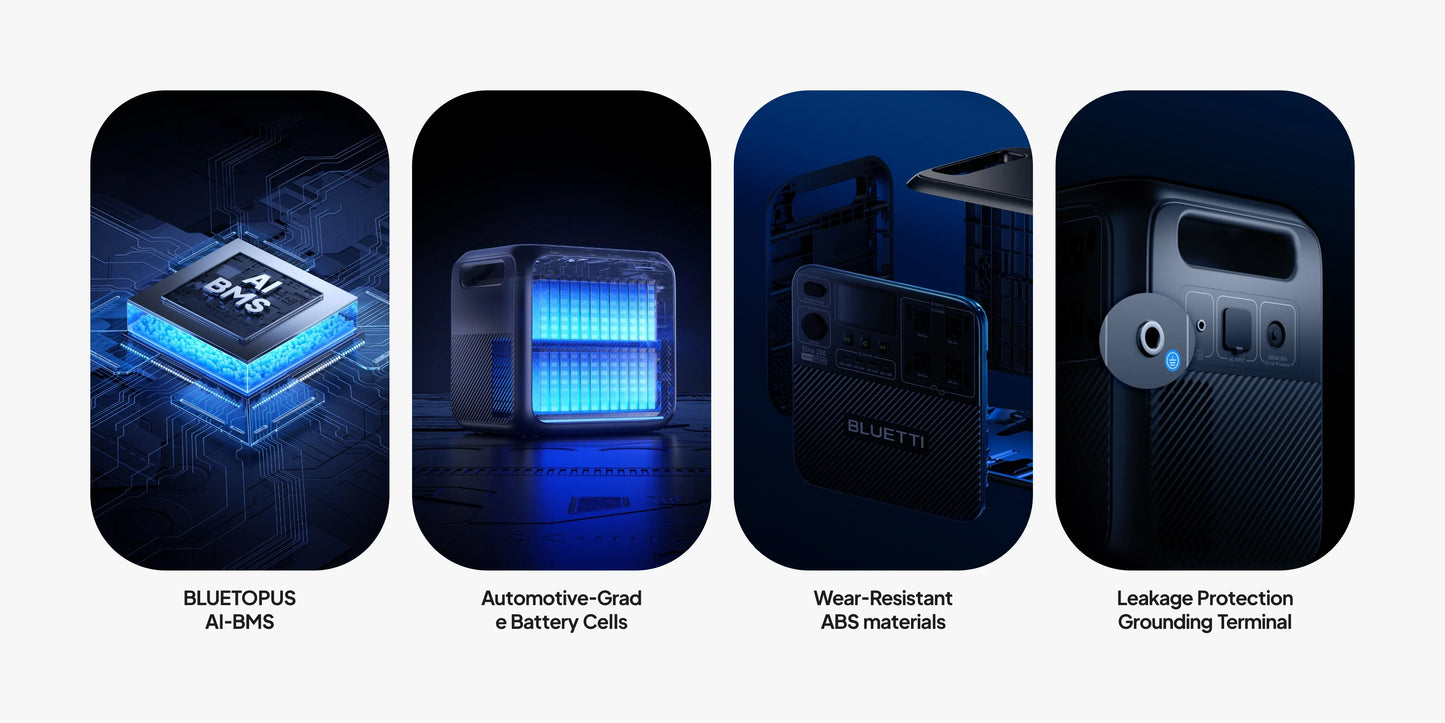 【US Plug】BLUETTI Portable Power Station Elite 200 V2, 2073.6Wh Battery 2600W AC Outlets, for Camping, Off-grid, Power Outage