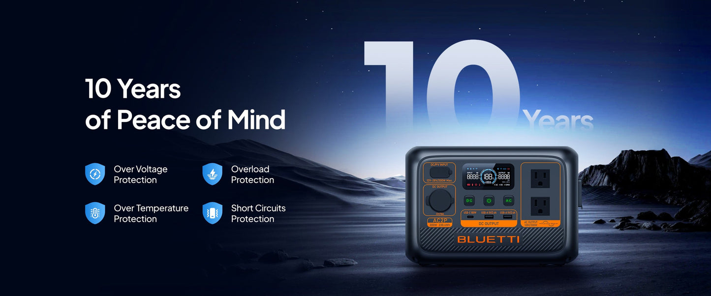 【Brand New】BLUETTI AC2P 300W 230.4Wh Portable Power Station Powerful Lightweight for Travel and Home Use
