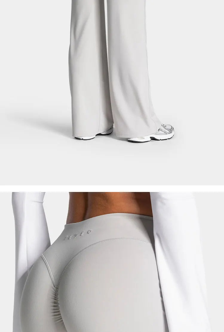 Charming Pro Scrunch Straight Leg Pants Butt Lifting Wide Leg Sweatpants Fitness Jogging Yoga Gym Push Up Women Baggy Leggings