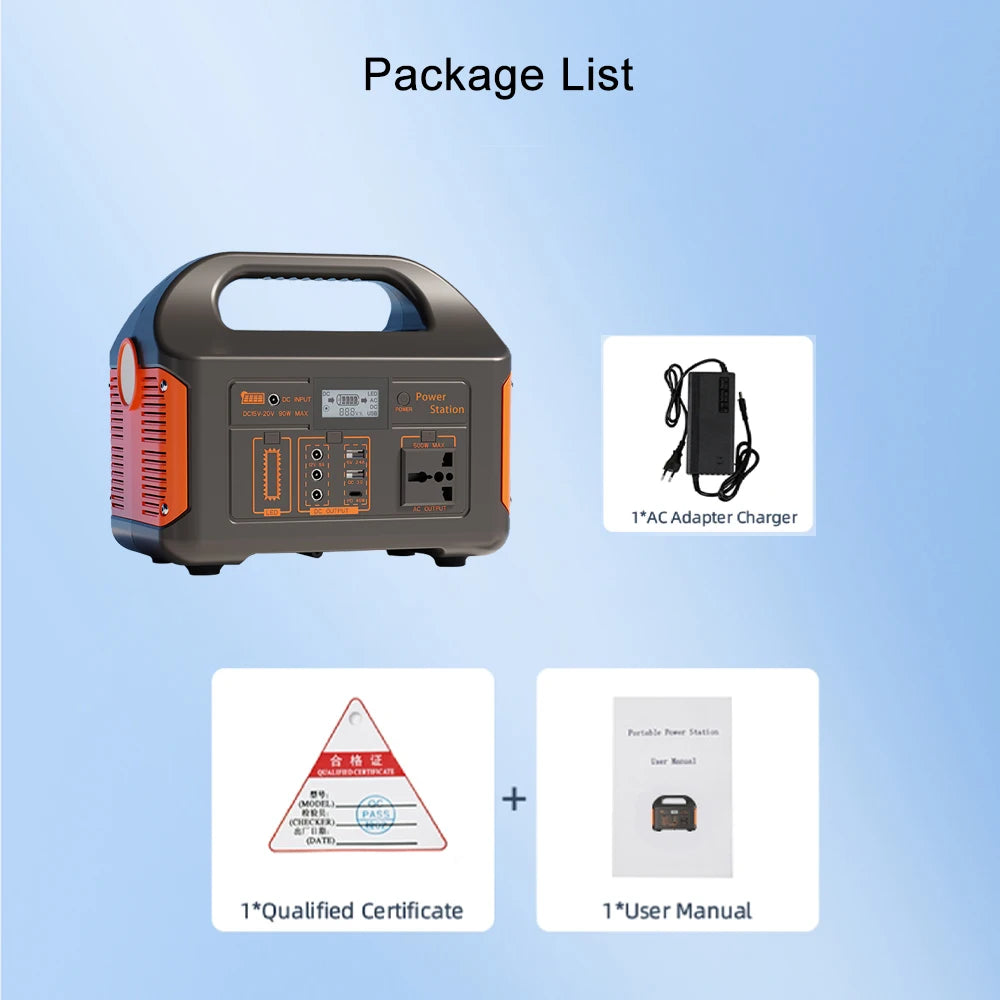 GaiaRay 300W 500W 460Wh Portable Power Station Solar Generator AC 110V Emergency Power Plant Camping Power Bank for Travel Home