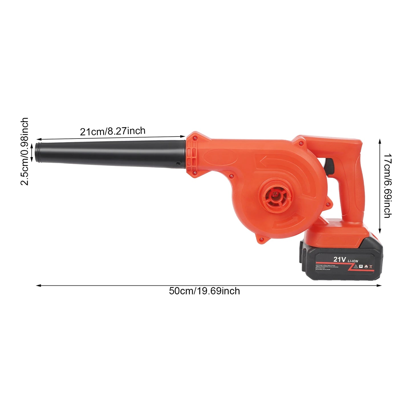 Cordless 800W Electric Leaf Blower With Rechargeable Battery