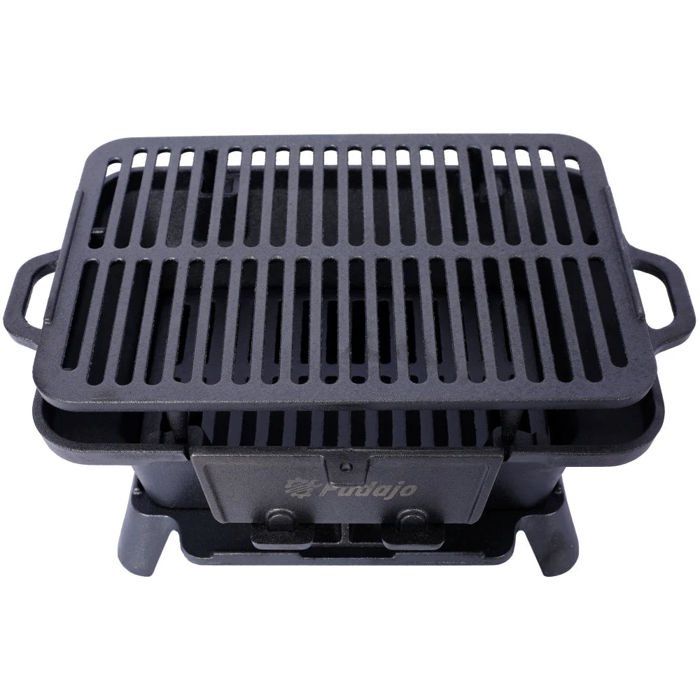 Hign-concerned Oval Cast Iron Grill Outdoor Portable Charcoal Tabletop