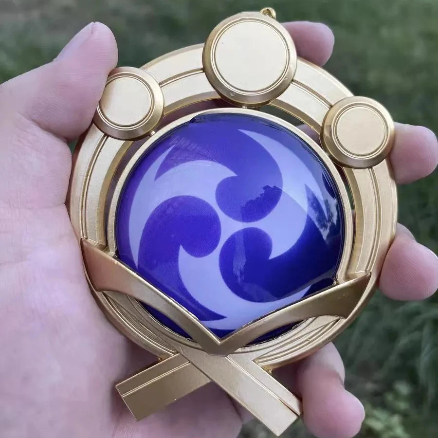 7-9cm Game Impact Vision Lnazuma Wendi Xiao Key Cosplay Chain Luminous 7 Element Weapons Eye Of Original God Toy KeyRing Pet urn