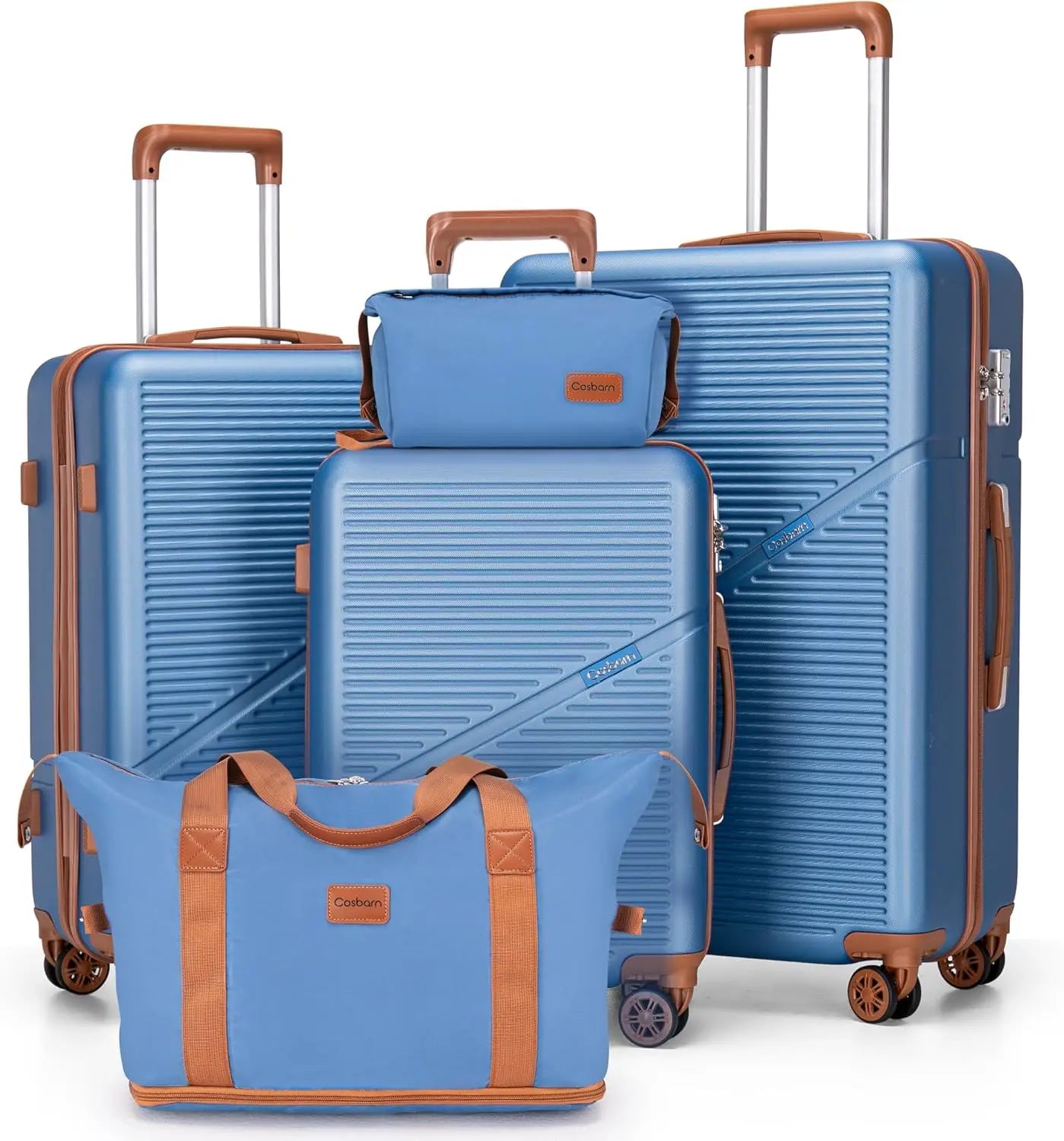 Luggage Sets 5 Piece Suitcases with Wheels, Suitcase Set ABS Hard Case Luggage with TSA Lock Spinner Wheels Durable Travel