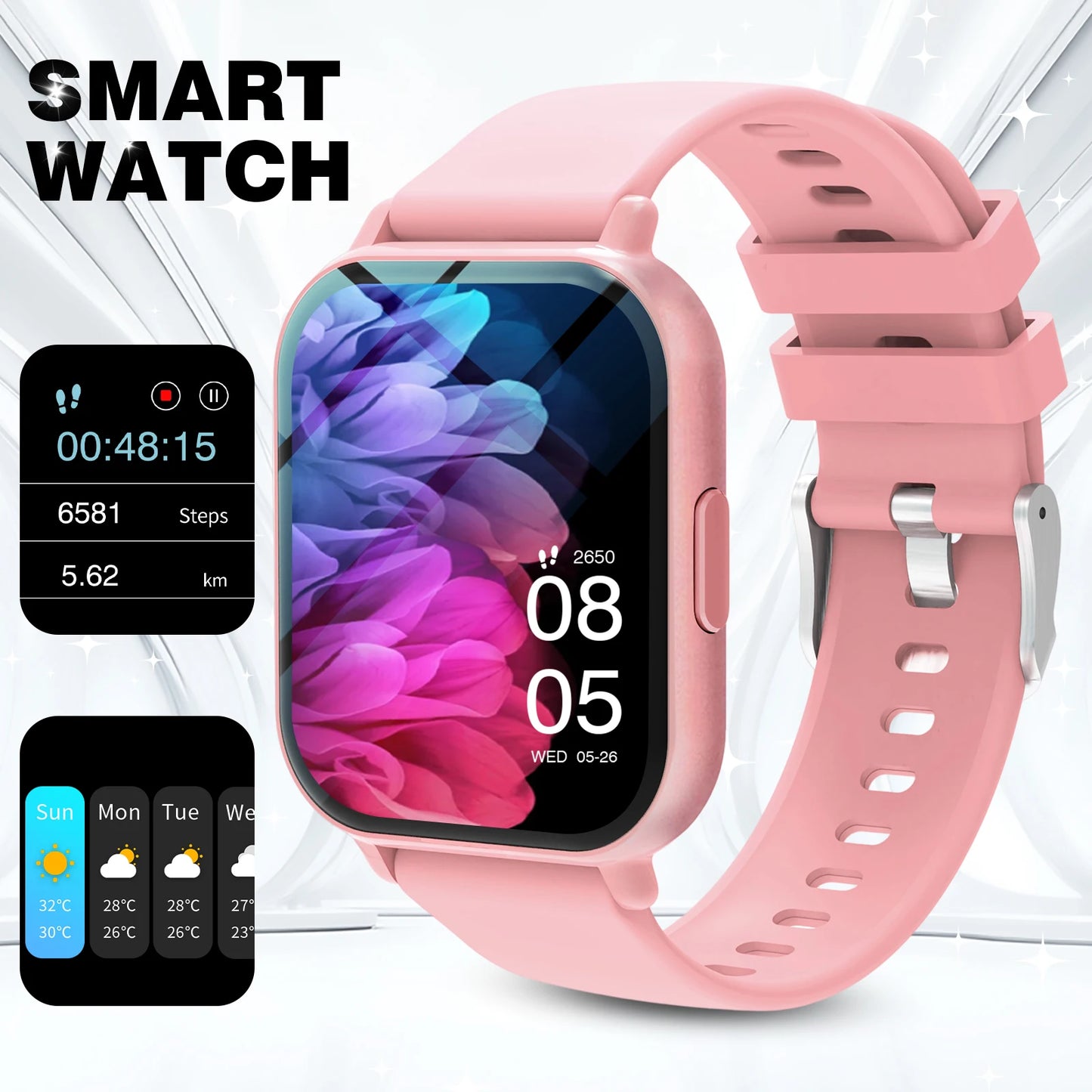 New Smart Watch 2025 Military Men Outdoor Sports Fitness Tracker Health Monitoring 1.81Inch Bluetooth Call Smartwatch