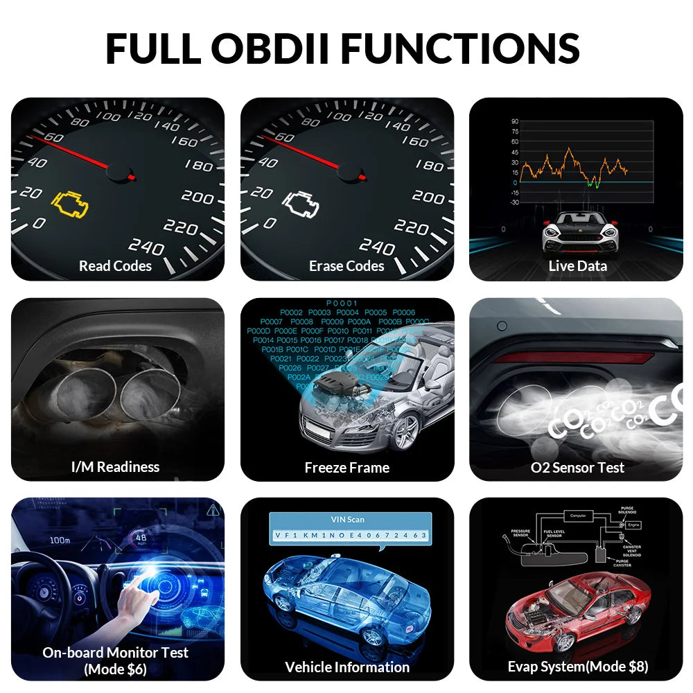LAUNCH X431 CR3008 Plus Full OBD2 Diagnostic Tool Support Engine Battery Diagnostic OBD2 Scanner Free Update Online PK KW850