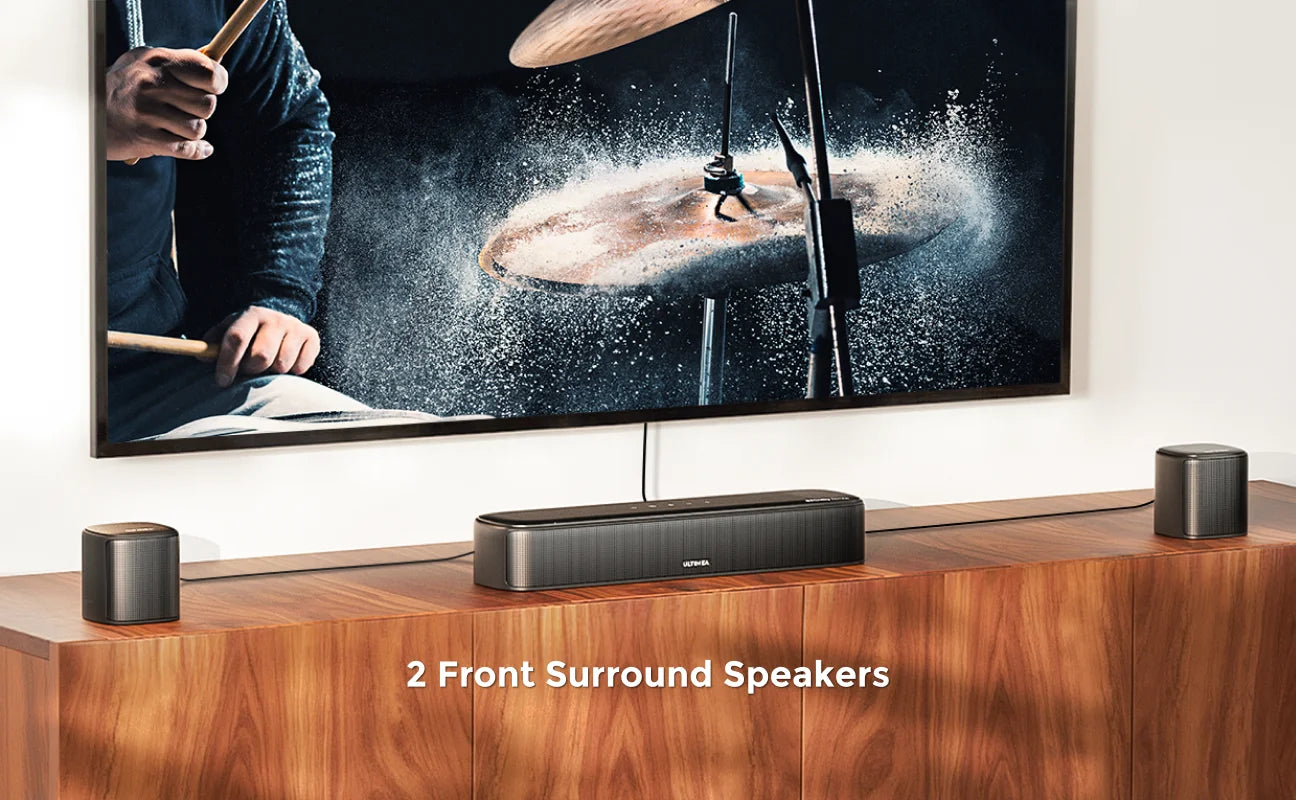 ULTIMEA 350W 7.1 Soundbar for TV with Dolby Atmos,Home Theater Technology Bluetooth Speakers with Subwoofer&4 Surround Speakers