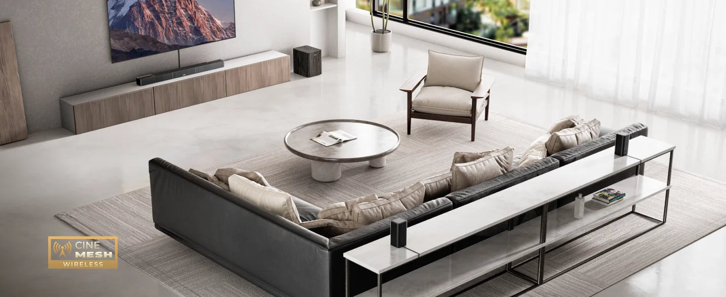 ULTIMEA Skywave X40 5.1.2ch Wireless Surround Sound System for Smart TV with Dolby Atmos, 530W Soundbar with Wireless Subwoofer