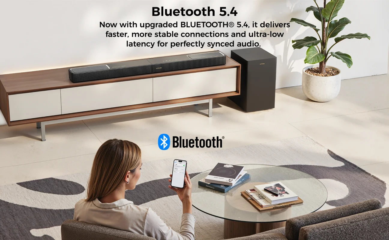 ULTIMEA 460W 5.1.2ch Sound Bar with Dolby Atmos, Surround Sound Home Theater System for TV with 2 Surround Speakers, APP Control